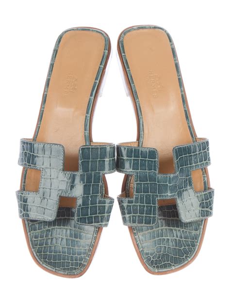 pink suede hermes oran sandals|hermes oran crocodile sandals.